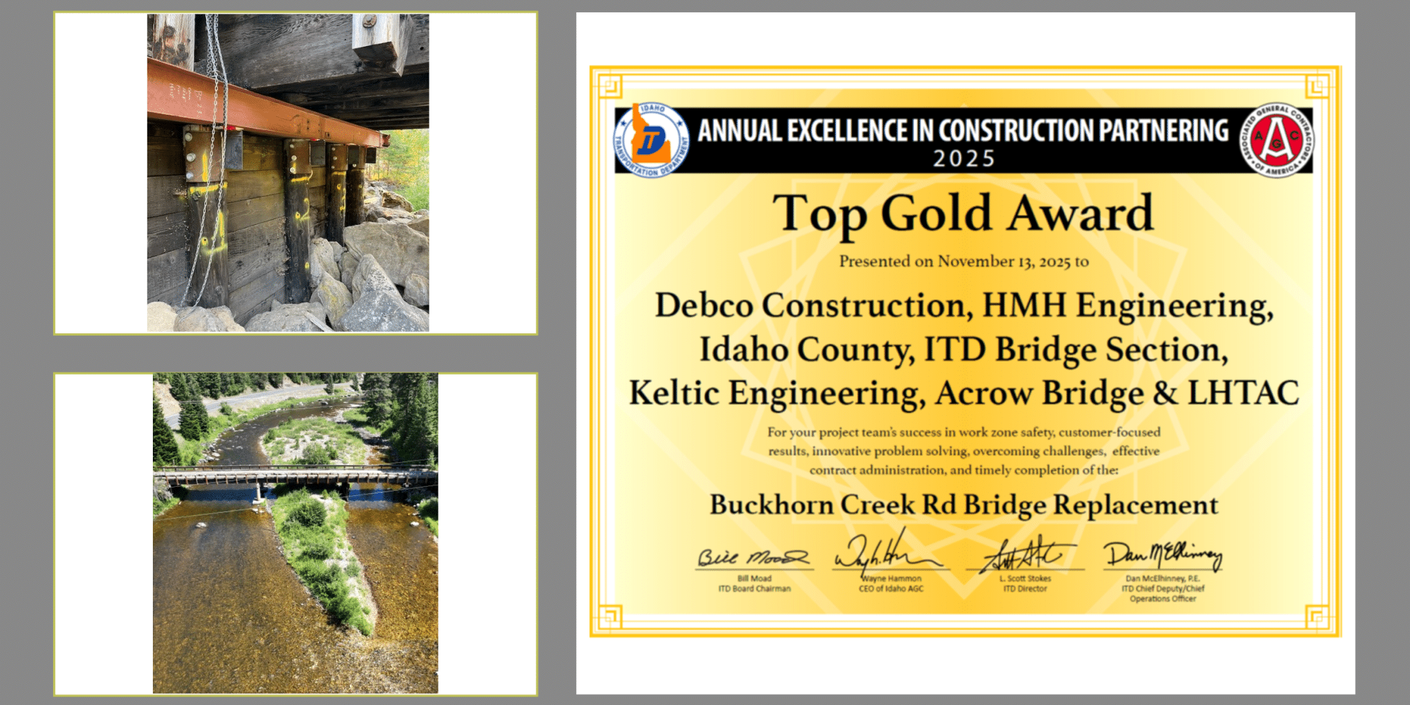 Buckhorn Bridge Gold Award